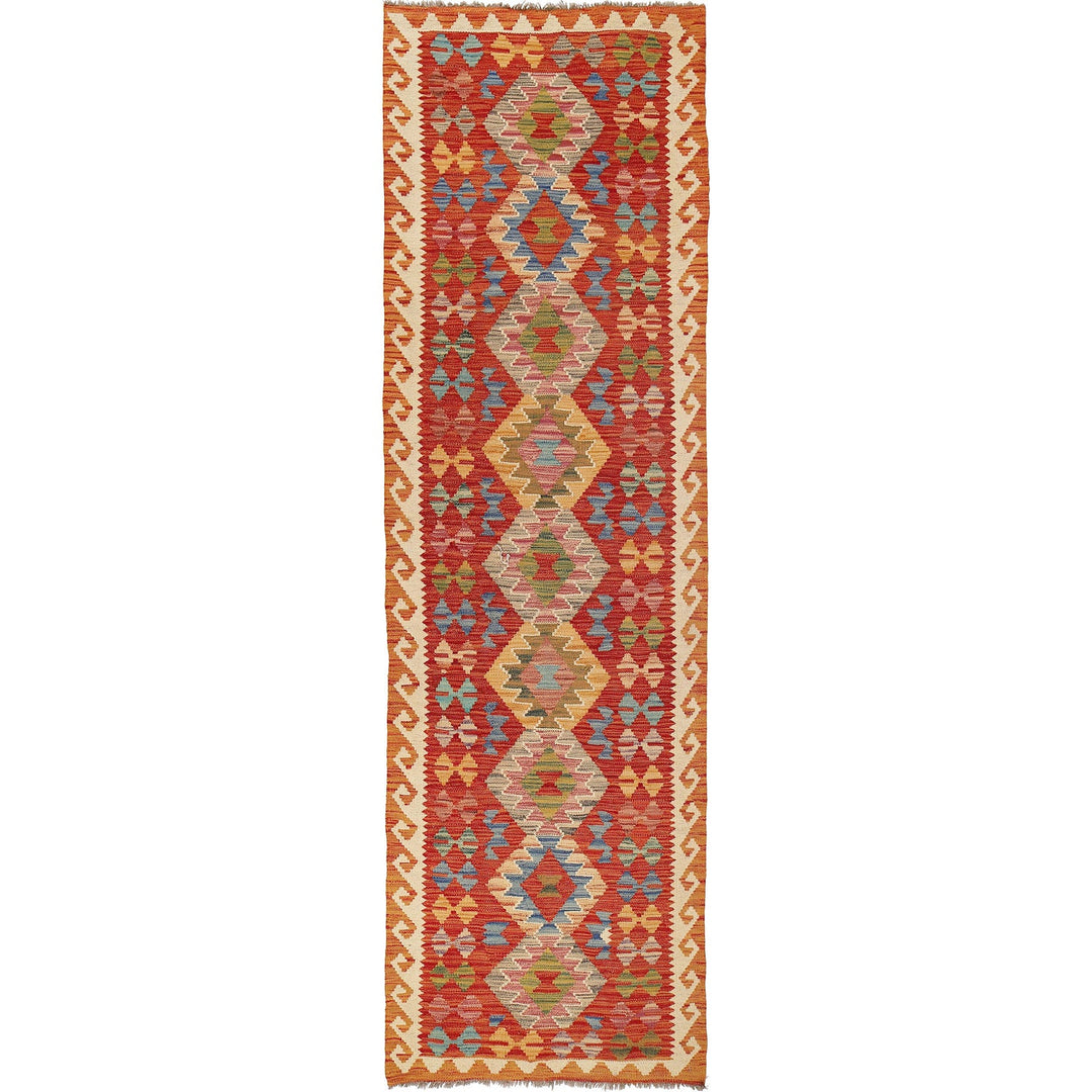Afghan Kilim Rug 2'5" x 9'5" Flat-Weave